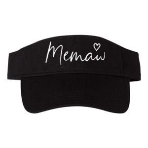 Memaw Gifts For Women Grandma Heart MotherS Day Memaw Valucap Bio-Washed Visor