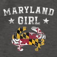 Maryland Girl Flag Blue Crab State Pride Retro Vector Backpack