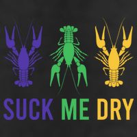 Mardi Gras Funny Suck Me Dry Crawfish Carnival Party 7 Panel Mesh Trucker Snapback Hat