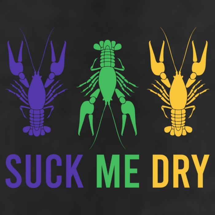 Mardi Gras Funny Suck Me Dry Crawfish Carnival Party 7 Panel Mesh Trucker Snapback Hat