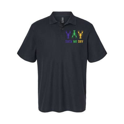 Mardi Gras Funny Suck Me Dry Crawfish Carnival Party Softstyle Adult Sport Polo