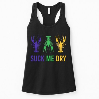 Mardi Gras Funny Suck Me Dry Crawfish Carnival Party Womens Tank Top