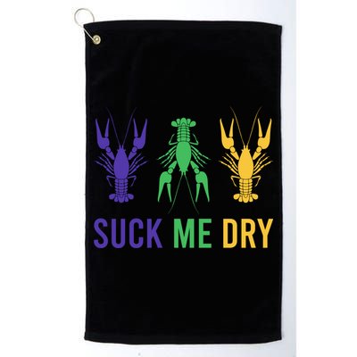 Mardi Gras Funny Suck Me Dry Crawfish Carnival Party Golf Towel