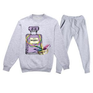 Mardi Gras Faux Tinsel Premium Crewneck Sweatsuit Set