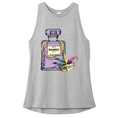 Mardi Gras Faux Tinsel Ladies PosiCharge Tri-Blend Wicking Tank