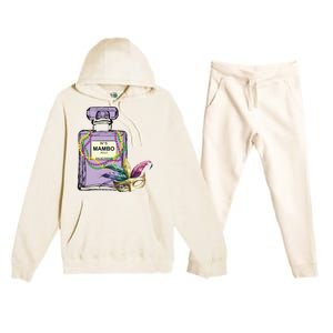 Mardi Gras Faux Tinsel Premium Hooded Sweatsuit Set