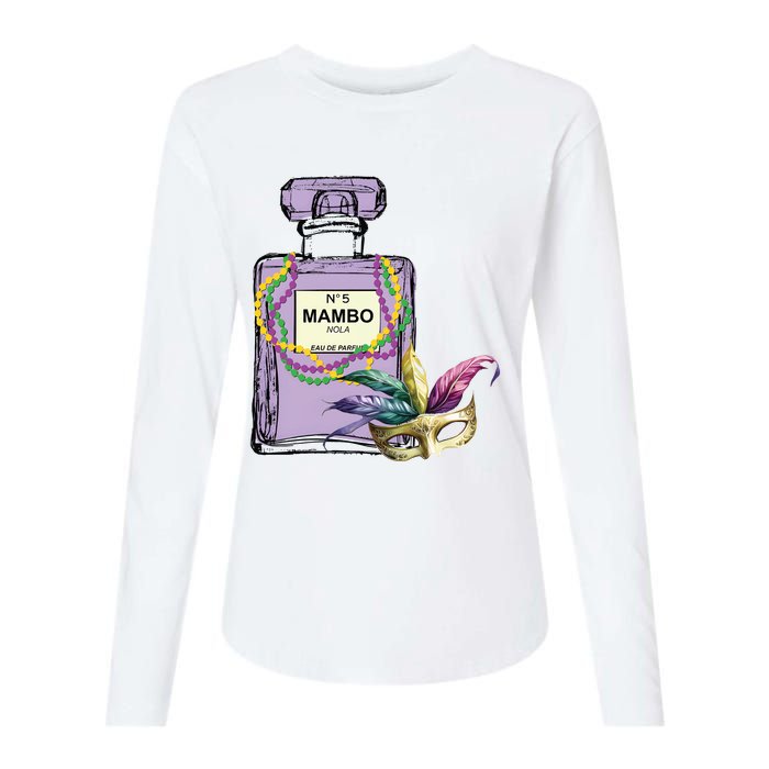 Mardi Gras Faux Tinsel Womens Cotton Relaxed Long Sleeve T-Shirt