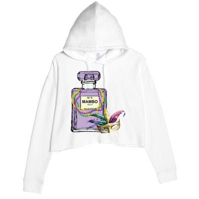 Mardi Gras Faux Tinsel Crop Fleece Hoodie