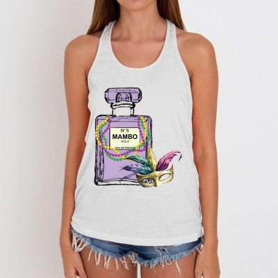 Mardi Gras Faux Tinsel Women's Knotted Racerback Tank