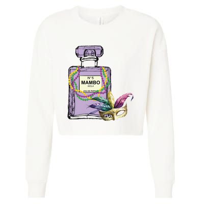 Mardi Gras Faux Tinsel Cropped Pullover Crew