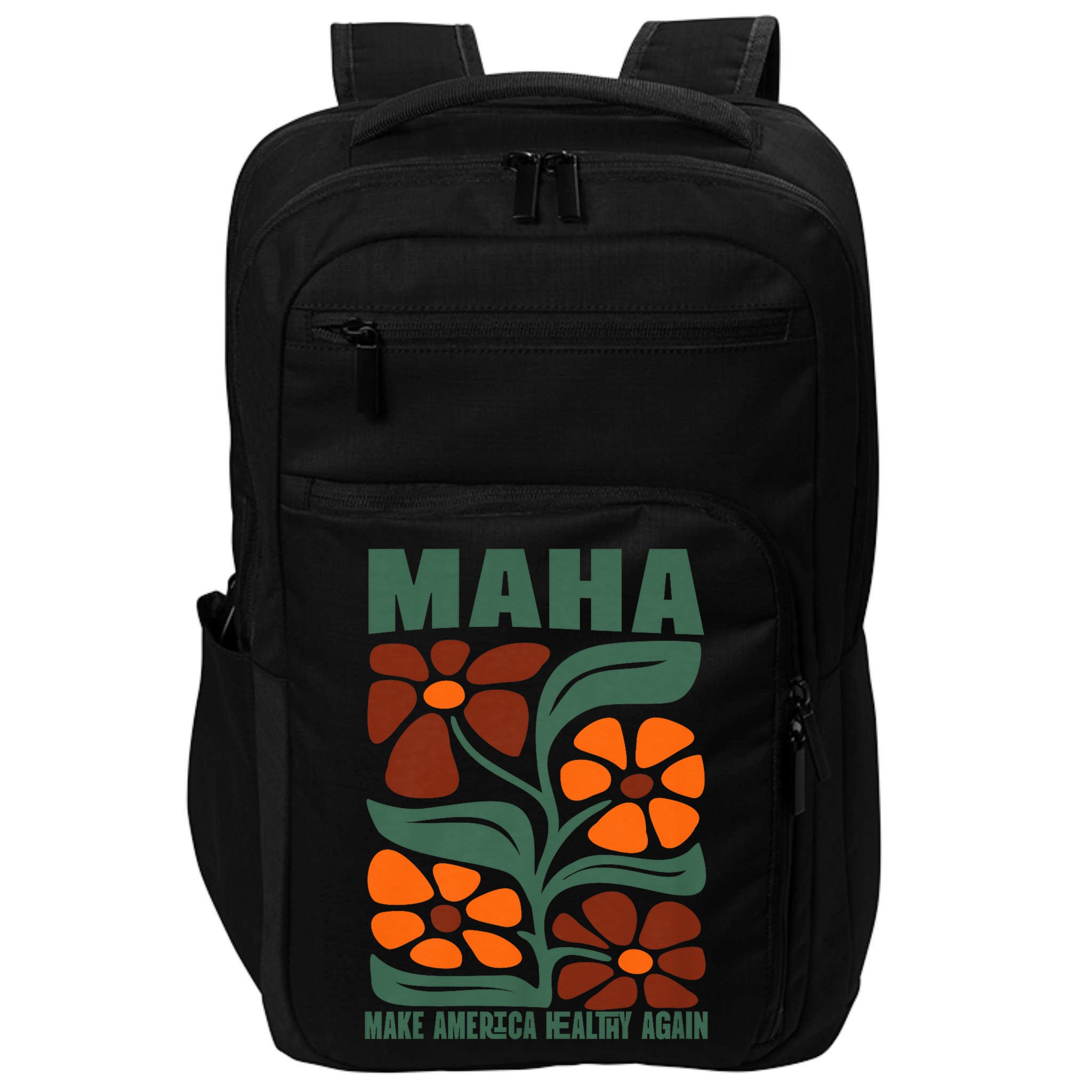 Maha Groovy Floral Make America Healthy Again Maga Rfk Jr Impact Tech Backpack