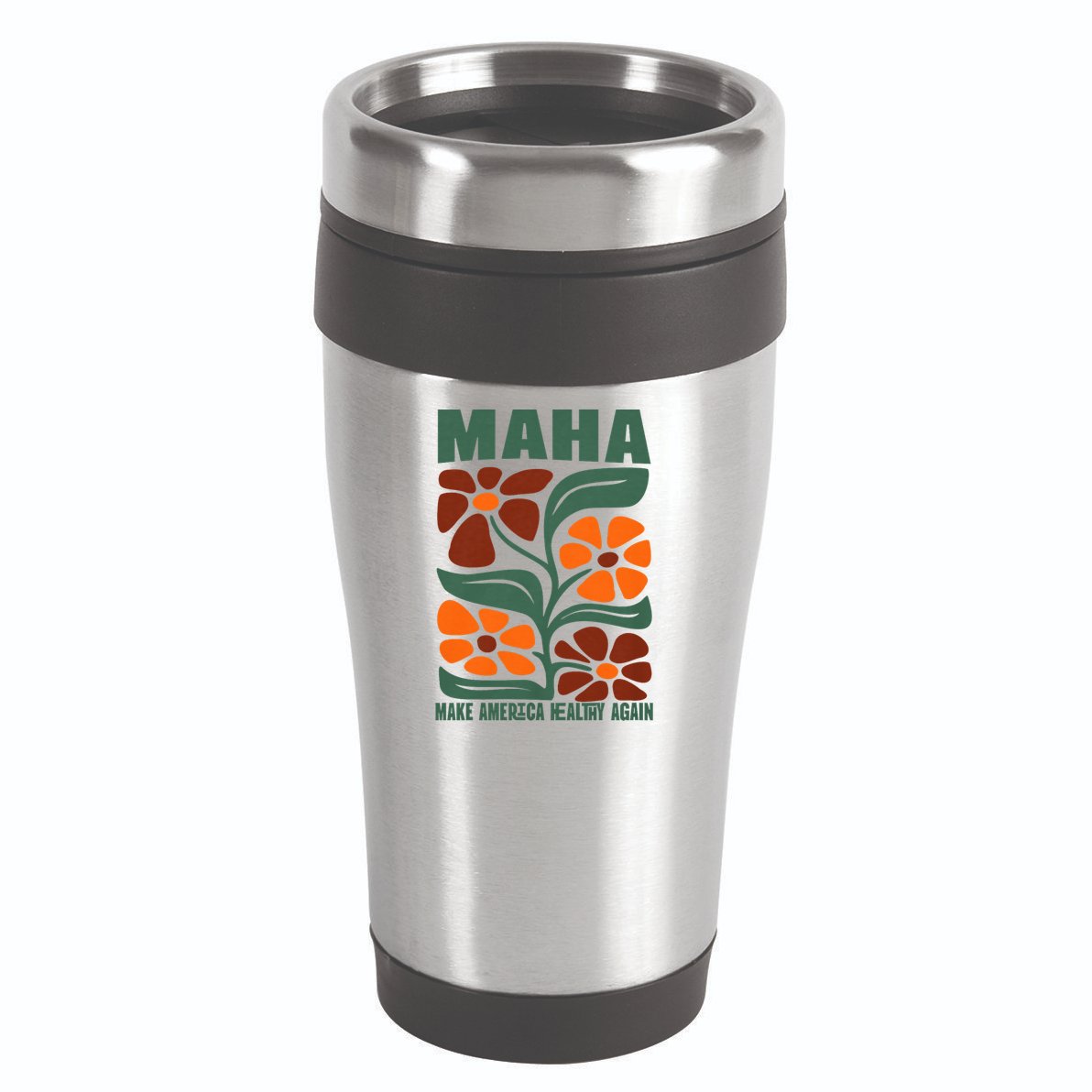 Maha Groovy Floral Make America Healthy Again Maga Rfk Jr 16oz Travel Tumbler