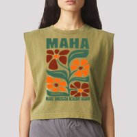 Maha Groovy Floral Make America Healthy Again Maga Rfk Jr Garment-Dyed Women's Muscle Tee