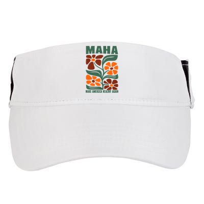Maha Groovy Floral Make America Healthy Again Maga Rfk Jr Adult Drive Performance Visor