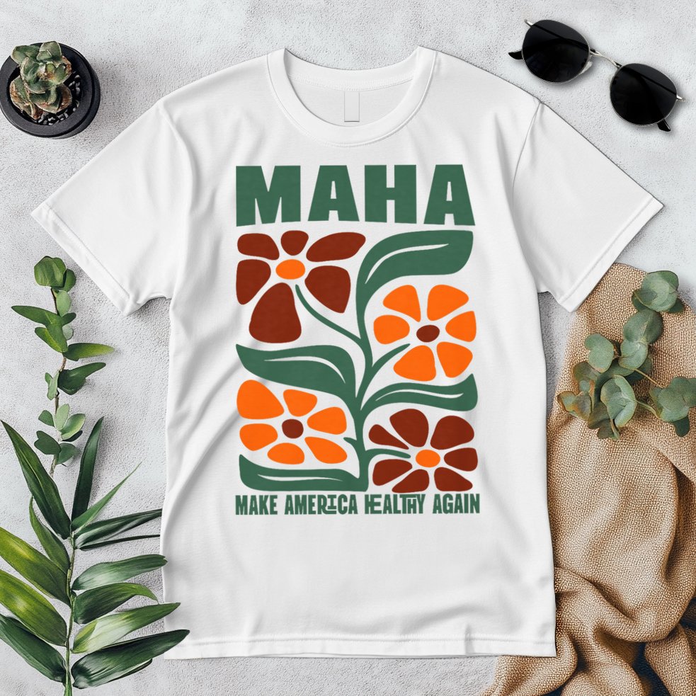 Maha Groovy Floral Make America Healthy Again Maga Rfk Jr Premium T-Shirt