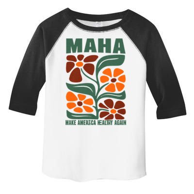Maha Groovy Floral Make America Healthy Again Maga Rfk Jr Toddler Fine Jersey T-Shirt