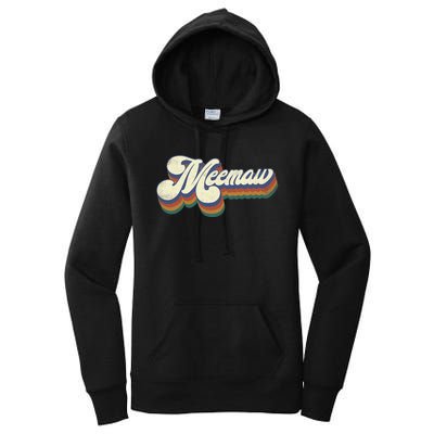 Meemaw Gifts For Grandma Retro Vintage Mothers Day Meemaw Women's Pullover Hoodie