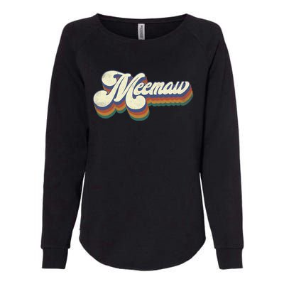 Meemaw Gifts For Grandma Retro Vintage Mothers Day Meemaw Womens California Wash Sweatshirt