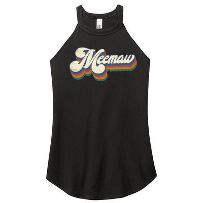 Meemaw Gifts For Grandma Retro Vintage Mothers Day Meemaw Women’s Perfect Tri Rocker Tank