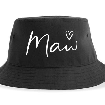 Maw Gifts For Women Grandma Heart MotherS Day Maw Sustainable Bucket Hat
