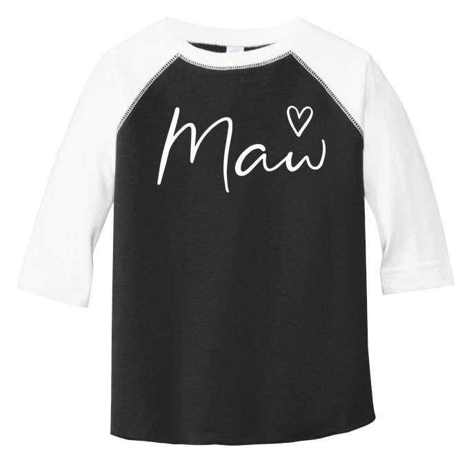 Maw Gifts For Women Grandma Heart MotherS Day Maw Toddler Fine Jersey T-Shirt