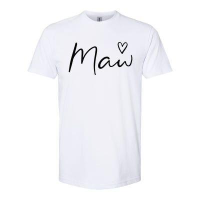 Maw Gifts For Women Grandma Heart MotherS Day Maw Softstyle CVC T-Shirt