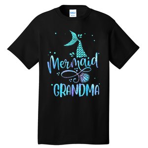 Mermaid Grandma Funny Women Family Matching Party Squad Tall T-Shirt