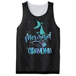 Mermaid Grandma Funny Women Family Matching Party Squad Mesh Reversible Basketball Jersey Tank