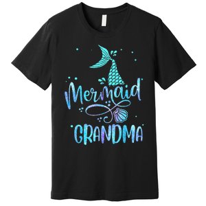 Mermaid Grandma Funny Women Family Matching Party Squad Premium T-Shirt