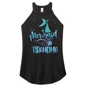 Mermaid Grandma Funny Women Family Matching Party Squad Women's Perfect Tri Rocker Tank