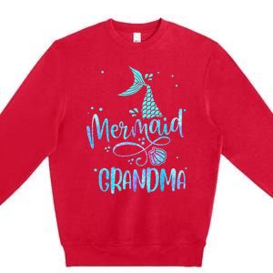 Mermaid Grandma Funny Women Family Matching Party Squad Premium Crewneck Sweatshirt