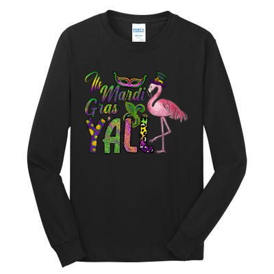 Mardi Gras Flamingo Carnival Costume Gift Tall Long Sleeve T-Shirt