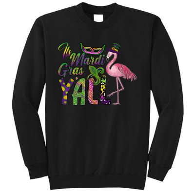 Mardi Gras Flamingo Carnival Costume Gift Tall Sweatshirt