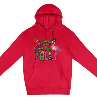 Mardi Gras Flamingo Carnival Costume Gift Premium Pullover Hoodie