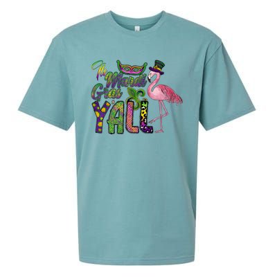 Mardi Gras Flamingo Carnival Costume Gift Sueded Cloud Jersey T-Shirt