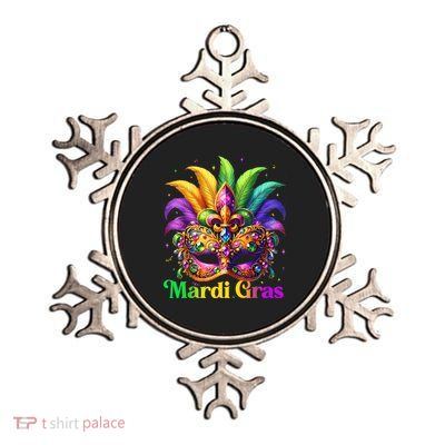 Mardi Gras For Women Girl Mask Feather Party Metallic Star Ornament