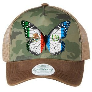 Mexican Guatemalan Flag Butterfly Legacy Tie Dye Trucker Hat