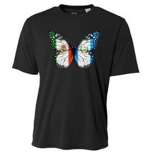 Mexican Guatemalan Flag Butterfly Cooling Performance Crew T-Shirt