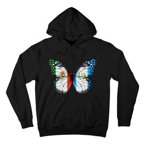 Mexican Guatemalan Flag Butterfly Hoodie