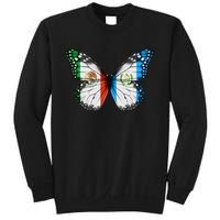 Mexican Guatemalan Flag Butterfly Sweatshirt