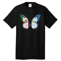 Mexican Guatemalan Flag Butterfly Tall T-Shirt