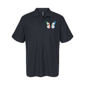 Mexican Guatemalan Flag Butterfly Softstyle Adult Sport Polo