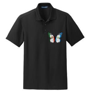 Mexican Guatemalan Flag Butterfly Dry Zone Grid Polo