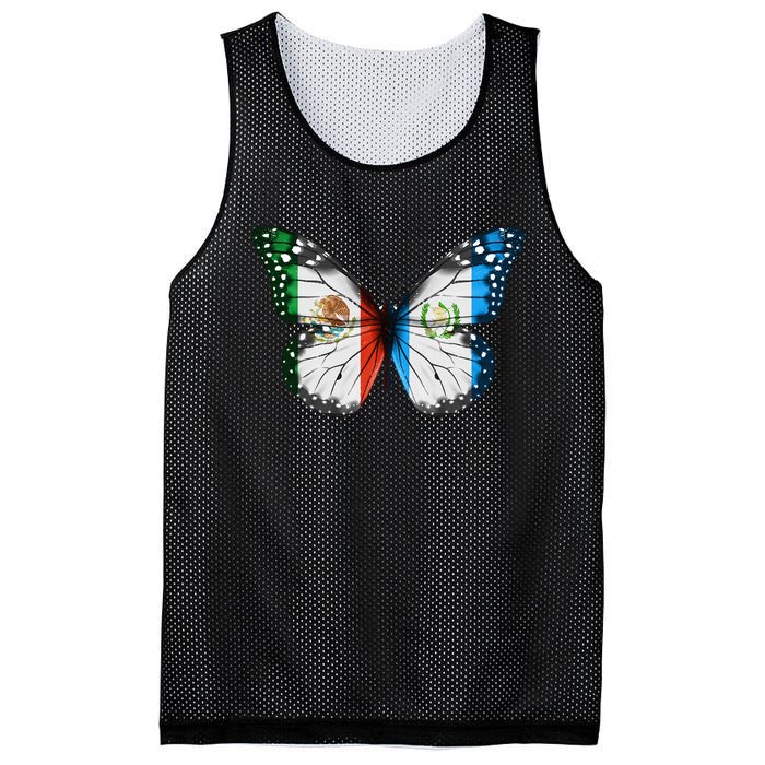 Mexican Guatemalan Flag Butterfly Mesh Reversible Basketball Jersey Tank