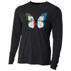 Mexican Guatemalan Flag Butterfly Cooling Performance Long Sleeve Crew