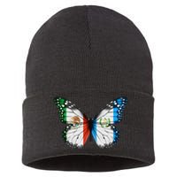 Mexican Guatemalan Flag Butterfly Sustainable Knit Beanie