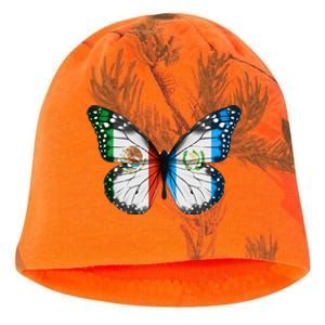 Mexican Guatemalan Flag Butterfly Kati - Camo Knit Beanie