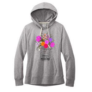 Mom Grandma Floral Gift Happiness Is Being A Mamaw Women's Fleece Hoodie