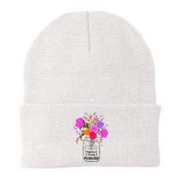 Mom Grandma Floral Gift Happiness Is Being A Mamaw Knit Cap Winter Beanie