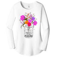 Mom Grandma Floral Gift Happiness Is Being A Mamaw Women's Perfect Tri Tunic Long Sleeve Shirt